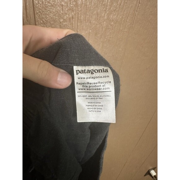 Patagonia Women's Whole Weave Tasmanian Black‎ Shorts XS Tie Waist Elastic - Picture 5 of 5
